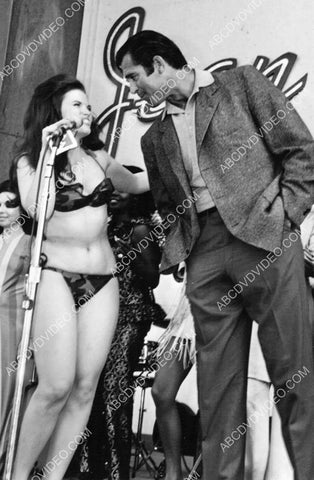 60's bikini babe and Clint Walker on stage at some event 8b20-16999