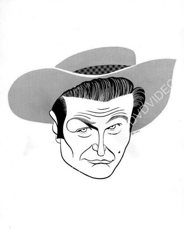 cool caricature of Eric Fleming TV Rawhide 8b20-17827