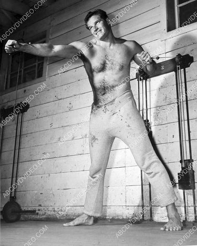 athletic Charlton Heston working out in the gym 8b20-17919