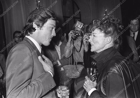 cool candid Alain Delon Katharine Hepburn at some public function 8b20-1812