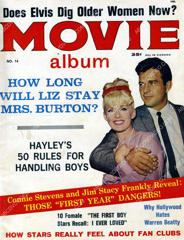 Connie Stevens James Stacy Movie Album magazine cover 8b20-18481