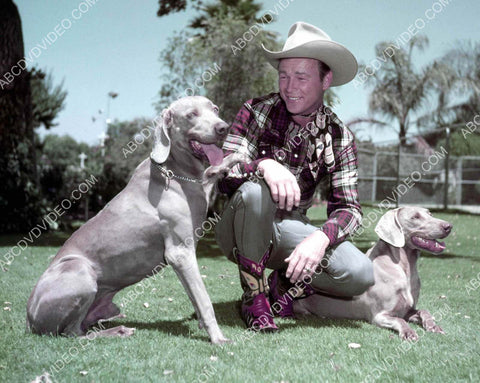 Roy Rogers playing with the dogs 8b20-18985