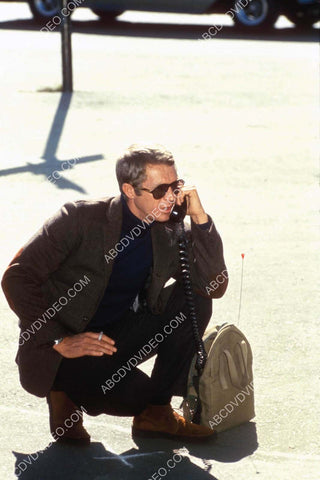 Steve McQueen on the portable telephone film The Thomas Crown Affair 8b20-19053