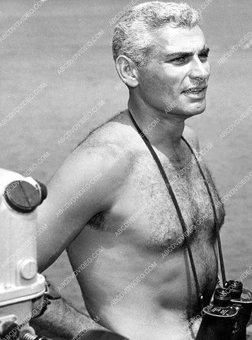 shirtless Jeff Chandler out on the water w his binoculars 8b20-20230