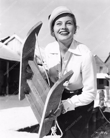 athletic Anita Ekberg breaks out the snow sled for some fun 8b20-2222