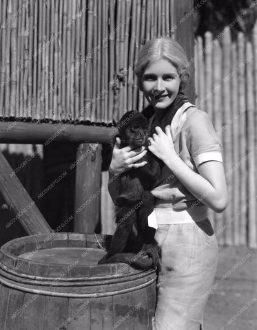 Ann Harding plays with cute little monkey behind the scenes 8b20-2328
