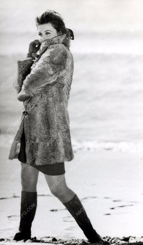 Ann-Margret a cold day on the beach 8b20-2361