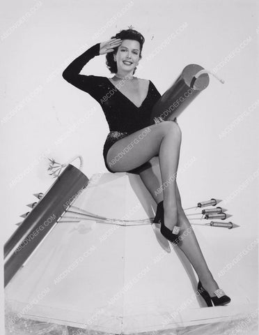 Ann Miller and fireworks for 4th of July pinup cheesecake pose dp-2387