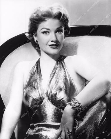 Anne Baxter in metallic type dress 8b20-2486