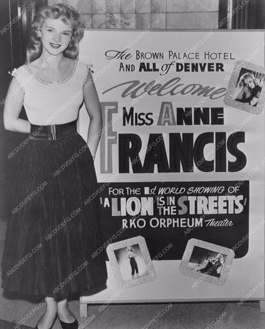 Anne Francis in front cool theater promo A Lion Is in the Streets 8b20-2498