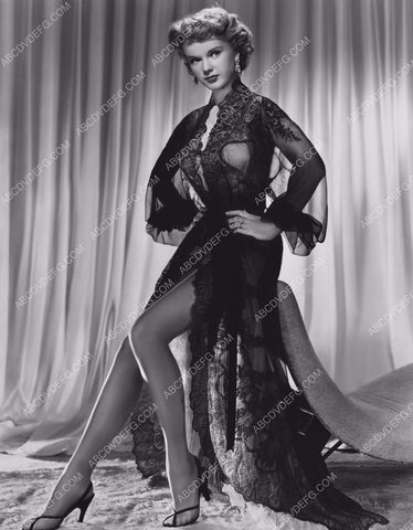 Anne Francis in sheer black lingerie portrait 8b20-2504