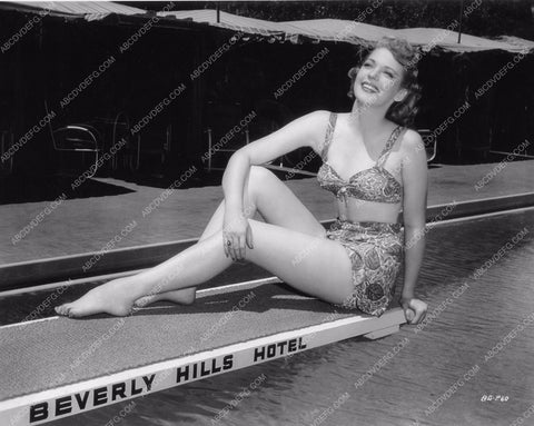 gorgeaous Anne Gwynne in bikini at Beverly Hills Hotel swimming pool 8b20-2575