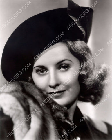 Barbara Stanwyck cute in hat portrait 8b20-2677