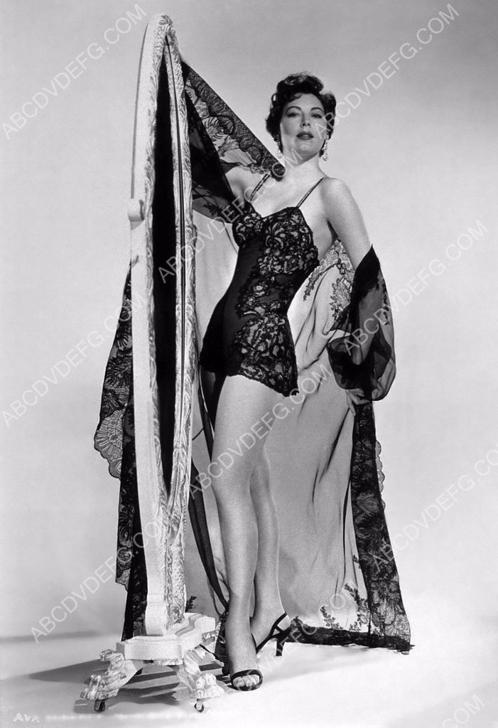 Ava Gardner sexy in short black lingerie portrait 8b20 3052