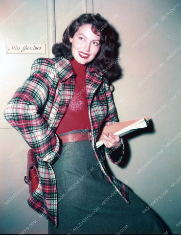 candid Ava Gardner gets the new script outside of her dressing room 8b20-3086