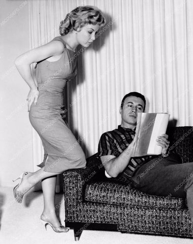 candid Barbara Eden Michael Ansara go over the script dp-3279