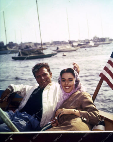 candid Barbara Rush on another boat with husband maybe 8b20-3386