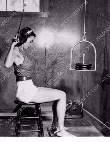 super cute Barbara Rush in the gym doing various exercises 8b20-3399