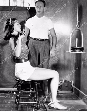 super cute Barbara Rush in the gym doing various exercises 8b20-3400