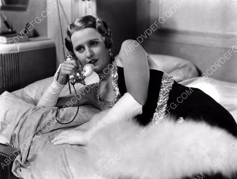 Barbara Stanwyck ritzy clothes on the telephone 8b20-3536