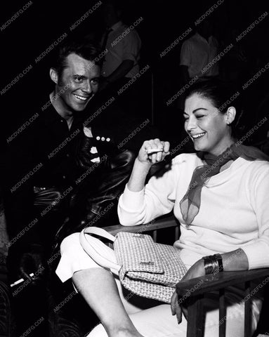 laughing Ava Gardner behind the scenes in her chair 8b20-3930