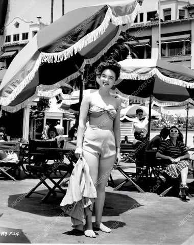 cute Ann Blyth in her swimsuit out at the pool 8b20-4048