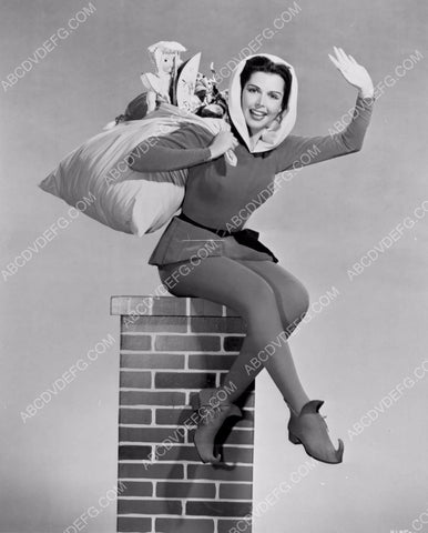 Ann Miller Santa's helper going down the chimney dp-4118