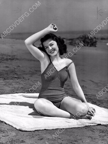 Ann Rutherford spends a day at the beach on towel in the sand 8b20-4132