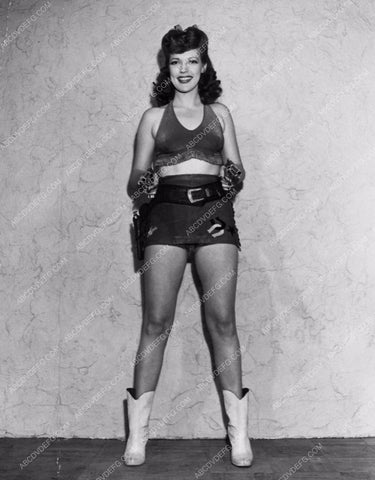 sexy cowgirl Anne Gwynne uses her six guns says stick em up 8b20-4284