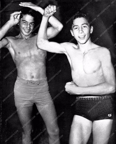 Johnny Crawford and brother Bobby dancing away in their swimwear 8b20-5036