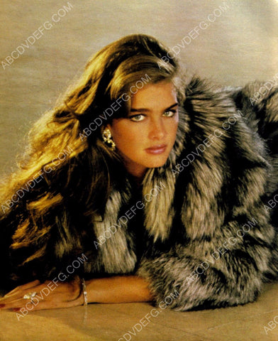 Brooke Shields in fur portrait 8b20-5460