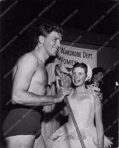candid Burt Lancaster Margaret O'Brien outside the wardrobe department 8b20-5576