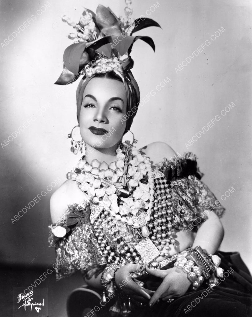 Carmen Miranda in one of her elaborate costumes 8b20-5669 – ABCDVDVIDEO