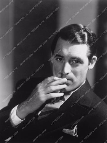 Cary Grant smoking a cigarette portrait 8b20-6195