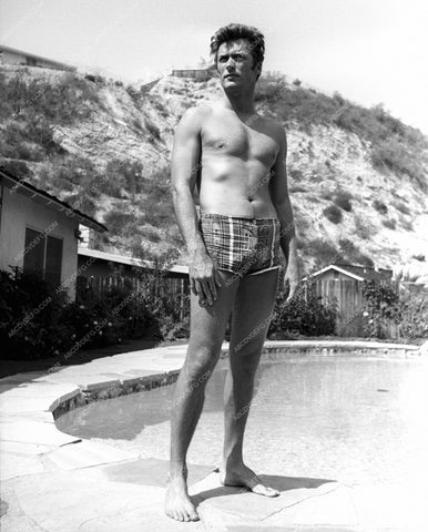 Clint Eastwood by the pool in backyard 8b20-6342