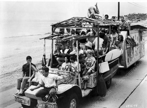 Annette Funicello Frankie Avalon and the whole gang beach tram ride 8b20-6733