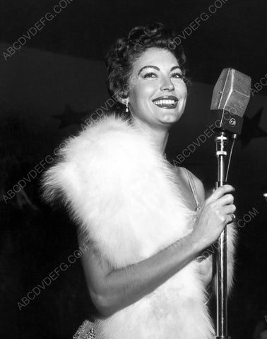 candid Ava Gardner at the microphone 8b20-6809