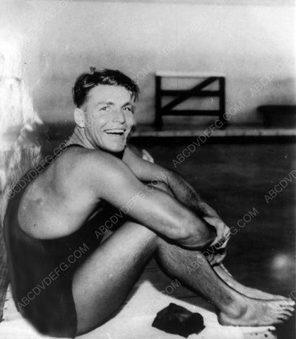 Buster Crabbe in swimwear by the pool 8b20-6994