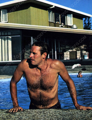 Charlton Heston getting out of the swimming pool 8b20-7058