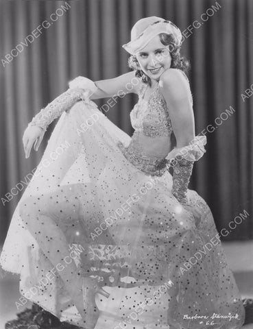 beautiful Barbara Stanwyck in sheer white dress 8b20-7209