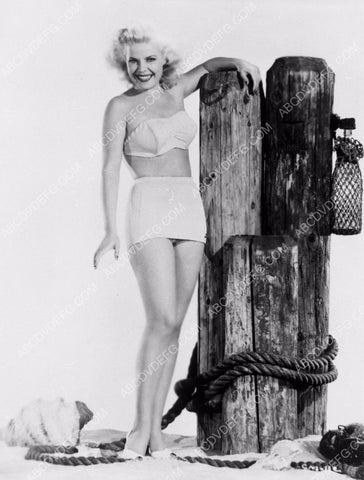 Cleo Moore in bikini and heels pinup pose 8b20-7356