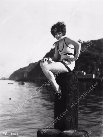 cute Clara Bow in swimwear on the pier 8b20-7609