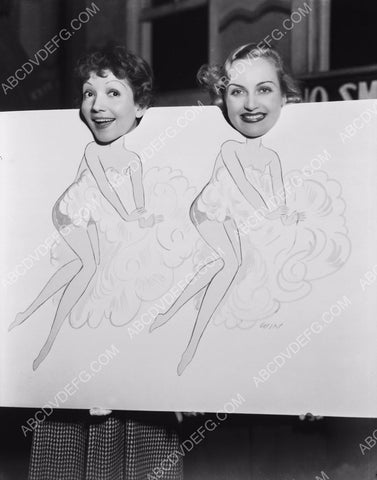 Claudette Colbert Carole Lombard have fun at a carnival 8b20-7732