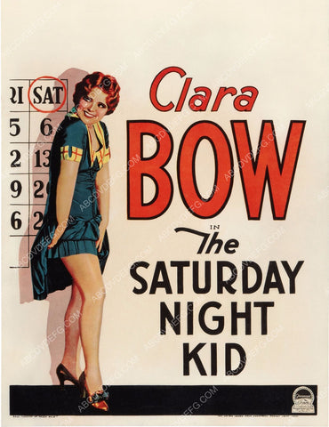 ad slick Clara Bow film The Saturday Night Kid 8b20-8364