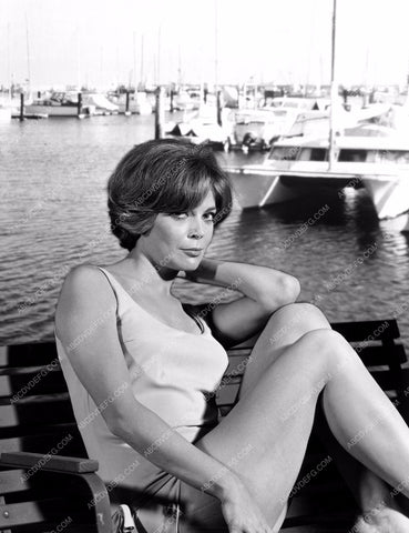 Barbara Bain in shorts at the marina 8b20-8564