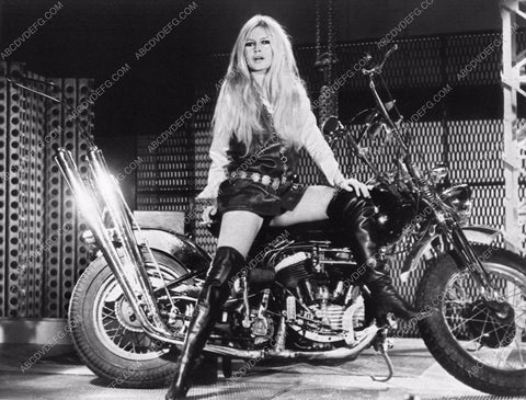 Brigitte Bardot in go-go outfit with chopper motorcycle 8b20-8641