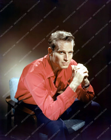 Charlton Heston seated portrait 8b20-9040