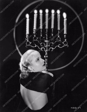 stylish Carole Lombard portrait w candles 8b20-9159