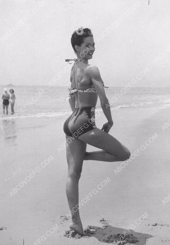 sexy Cyd Charise in very form fitting bikini on the beach 8b20-9357
