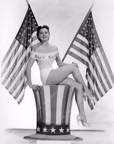 sexy Cyd Charise patriotic war bonds drive pinup pose 8b20-9451